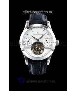 Jaeger LeCoultre Perpetual Tourbillon 904L Steel Case White Dial Swiss Replica Watch 