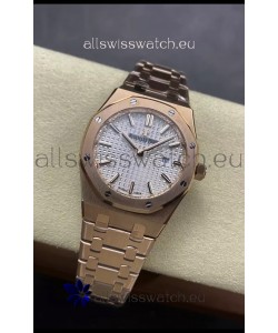 Audemars Piguet Royal Oak 33MM 904L Rose Gold White Dial 1:1 Mirror Replica Watch