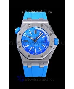 Audemars Piguet Royal Oak Diver Swiss Replica Watch Light Blue Dial 1:1 Quality 3120 Movement 904L Steel 