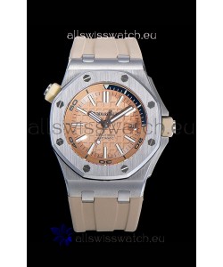 Audemars Piguet Royal Oak Diver Swiss Replica Light Pink Dial 1:1 Quality 3120 Movement 904L Steel 