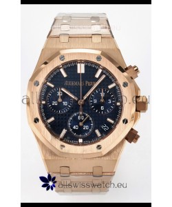 Audemars Piguet Royal Oak Super Clone - Black Dial Rose Gold Casing 41MM