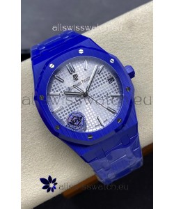 Audemars Piguet Royal Oak 15500 Blue Ceramic Casing Super Clone Replica Watch Steel Dial