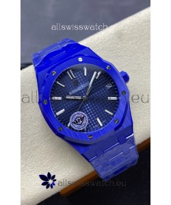 Audemars Piguet Royal Oak 15500 Blue Ceramic Casing Super Clone Replica Watch Blue Dial