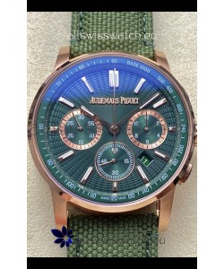 Audemars Piguet CODE 11.59 Chronograph Swiss Replica Watch in Rose Gold Casing Green Dial 