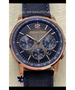 Audemars Piguet CODE 11.59 Chronograph Swiss Replica Watch in Rose Gold Casing Black Dial