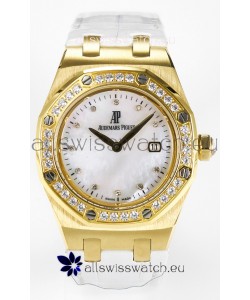 Audemars Piguet Royal Oak 33MM Rose Gold Quartz Rose Gold Pearl Dial Swiss Replica Watch