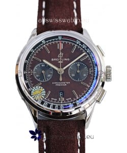 Breitling Premier B01 Chronograph 42 Edition Steel Casing Centenary Brown Dial - 1:1 Mirror Replica Watch