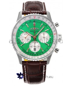 Breitling Navitimer B01 Chronograph 43 Green Dial - 904L Steel Casing 1:1 Mirror Swiss Replica