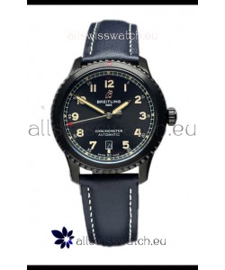 Breitling Navitimer Aviator 8 Automatic 41 Black Dial Blue Strap 1:1 Mirror Swiss Replica Watch 