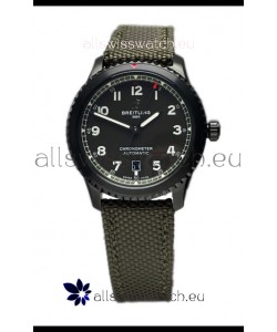 Breitling Navitimer Aviator 8 Automatic 41 Black Dial Nylon Strap 1:1 Mirror Swiss Replica Watch 