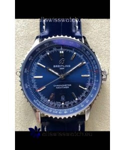 Breitling Navitimer 1 Automatic Swiss Replica Watch in Blue Dial - Leather Strap