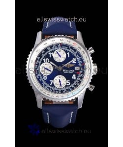 Breitling Navitimer Chronograph 41MM Swiss Replica Watch Blue Dial in 904L Steel Casing