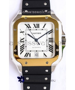 Santos De Cartier Two Tone Yellow Gold 1:1 Mirror Swiss Replica Watch 40MM