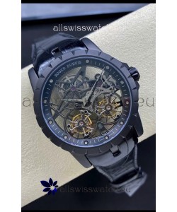 Roger Dubuis Excalibur Dual Tourbillon 1:1 Mirror Swiss DLC Coating