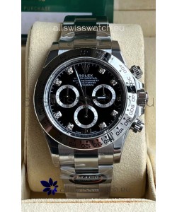 Rolex Cosmograph Daytona 116509 Black Dial Cal.4130 Movement - 904L Steel Watch