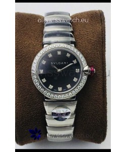 Bvlgari LVCEA Edition Watch in Stainless Steel Black Dial - 1:1 Mirror Replica