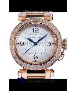 Pasha De Cartier 1:1 Mirror Quality Automatic Swiss Replica Watch 35MM Rose Gold