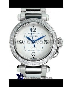 Pasha De Cartier 1:1 Mirror Quality Automatic Swiss Replica Watch 35MM Stainless Steel 