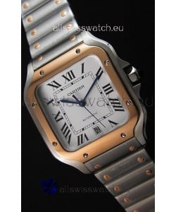 Cartier Santos De Cartier 1:1 Mirror Replica - 40MM Two Tone Steel Watch 