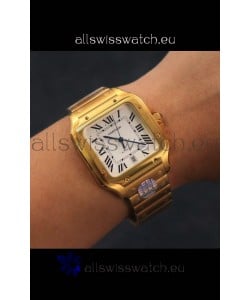 Santos De Cartier 1:1 Mirror Replica - 40MM Yellow Gold Swiss Movement Watch