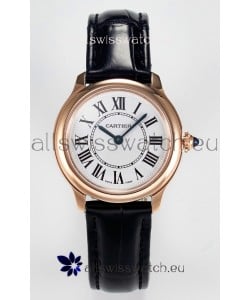 Ronde Louis Cartier Super Clone 29MM Rose Gold Watch in Swiss Quartz Movement