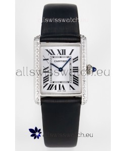 Tank Must Cartier Super Clone Edition 33.7MM Watch in Steel Casing White Dial 