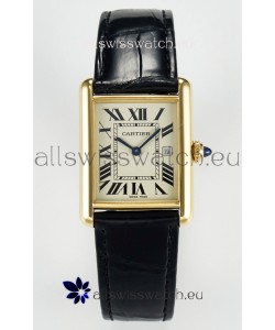 Tank Must Cartier Super Clone Edition 33.7 Watch in Yellow Gold Casing 