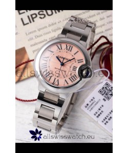 Ballon De Cartier Swiss Automatic Beige Dial Mirror Quality 33MM in Stainless Steel