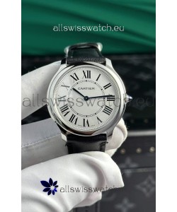 Cartier Ronde Must 36MM Swiss Quartz 1:1 Mirror Swiss Replica Leather Strap Watch