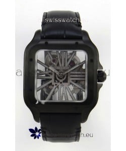 Santos De Cartier Super Clone Watch in Skeleton Dial PVD MLF Coating Watch 