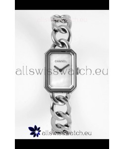 Chanel Premiere Gourmette Chain Watch - Swiss Quartz Movement in White Dial 