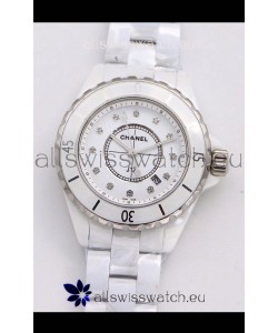 Chanel J12 Ladies White Ceramic Casing Watch 1:1 Mirror Replica Watch 