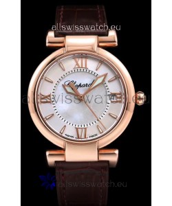 Chopard Imperiale White Dial Swiss Automatic Replica Watch in Rose Gold Case 904L Steel 