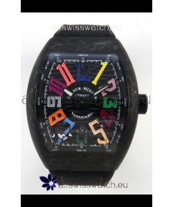 Franck Muller Super Clone Vanguard V45 Racing Carbon Watch in Nylon Strap