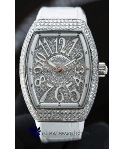 Franck Muller V32 Swiss Quartz Mossanite 1:1 Replica Watch 36MM