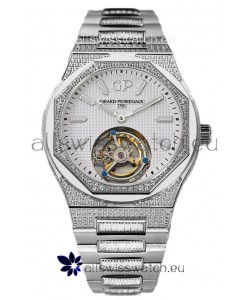 Girard Perregaux Laureato Tourbillon 1:1 White Dial Mirror Swiss Replica Watch
