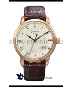 Glashütte Senator Excellence Panorama Date Rose Gold 1:1 Mirror Replica Watch 