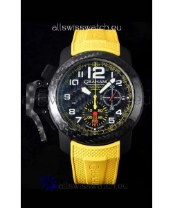 Graham Chronofighter Superlight Carbon Yellow 1:1 Mirror Swiss Replica Watch 