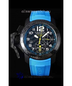 Graham Chronofighter Superlight Carbon Blue 1:1 Mirror Swiss Replica Watch 