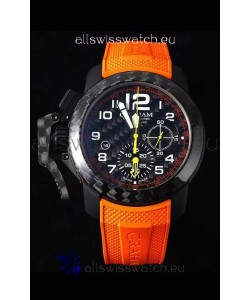 Graham Chronofighter Superlight Carbon Orange 1:1 Mirror Swiss Replica Watch 