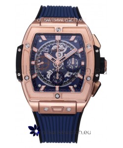 Hublot Spirit of Bang Rose Gold Casing Blue Dial - 42MM Swiss Replica