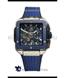 Hublot Square Bang Unico Titanium Blue Ceramic Chronograph Watch 1:1 Mirror Replica