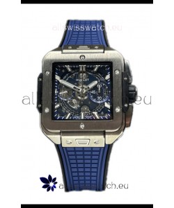 Hublot Square Bang Unico Titanium Blue Chronograph Watch 1:1 Mirror Replica