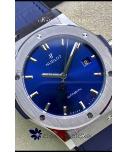 Hublot Classic Fusion 1:1 Mirror Replica Swiss Watch in 904L Steel Casing Blue Dial 42MM