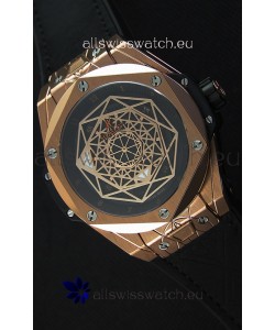Hublot Big Bang Sang Bleu 45MM Rose Gold Swiss Replica Watch 
