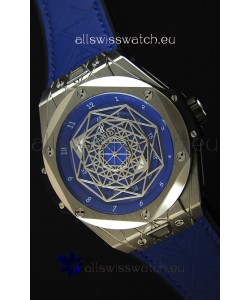 Hublot Big Bang Sang Bleu 45MM Stainless Steel Blue Dial Swiss Replica Watch 