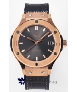Hublot Super Clone Classic Fusion Rose Gold 38MM 1:1 Mirror Replica Watch Grey Dial