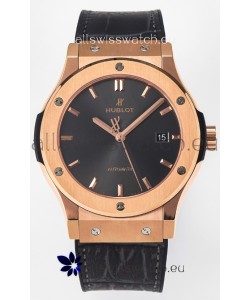 Hublot Super Clone Classic Fusion Rose Gold 42MM 1:1 Mirror Replica Watch Grey Dial