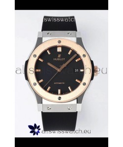 Hublot Classic Fusion Two Tone Black Dial 42MM Swiss Replica Watch 1:1 Mirror Quality