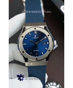 Hublot Super Clone Classic Fusion Titanium Blue Dial 42MM Watch